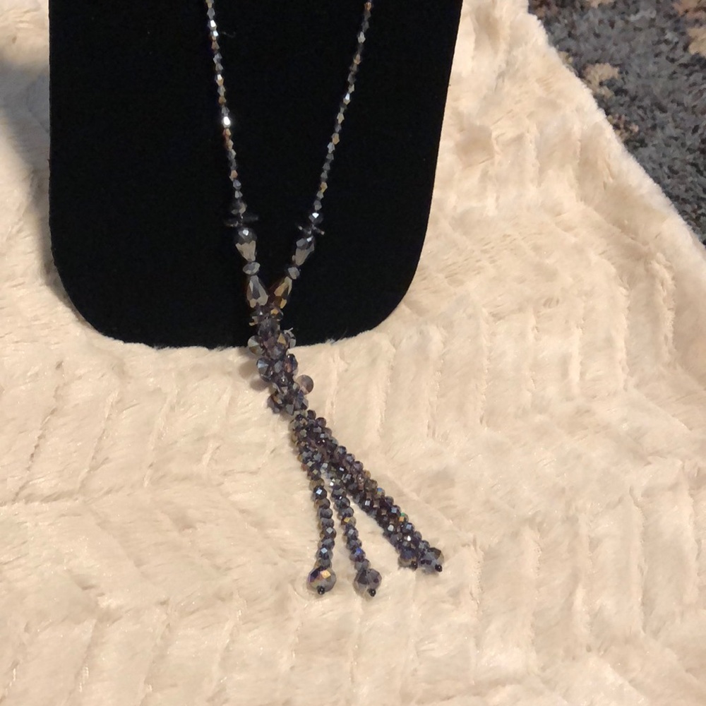 NWT Purple multicolor beaded Necklace 24/30in long